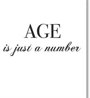 Bahne - Kort 21x15 cm - Age is just a number - Alder er kun et tal